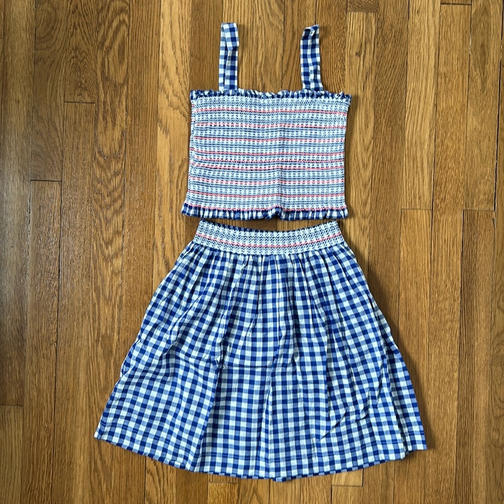 Crewcuts 2 piece skirt and top Girls Size 12